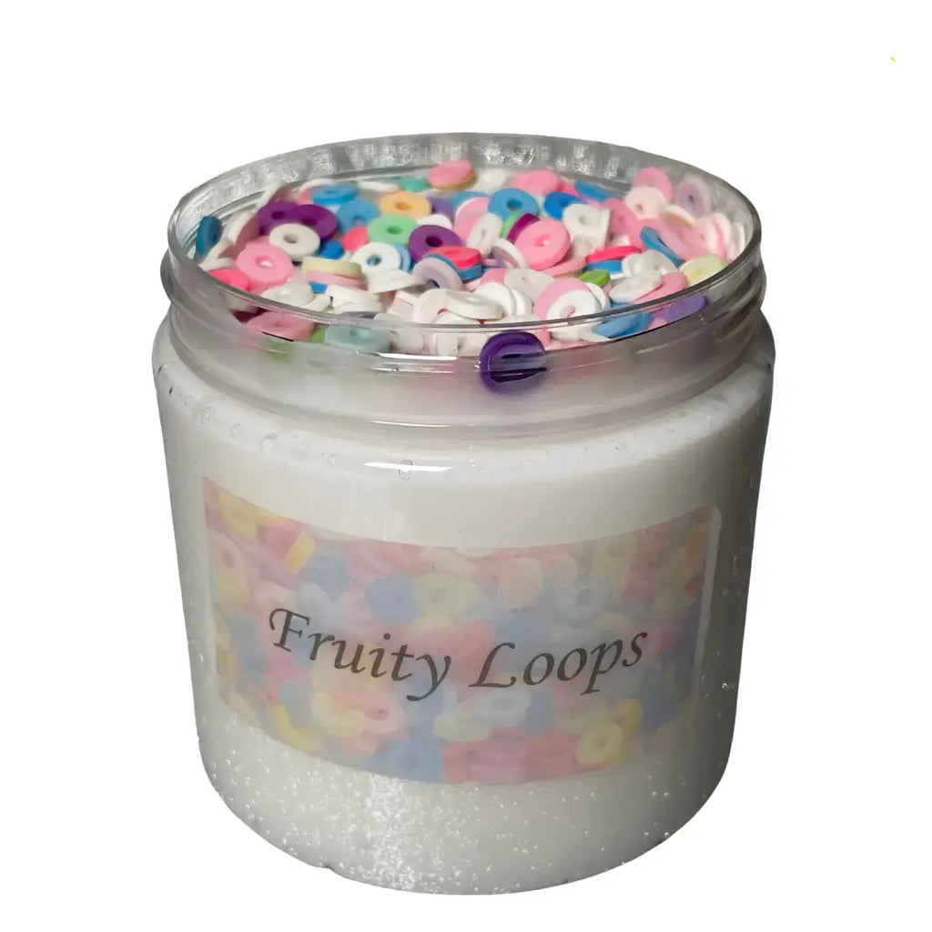 Fruit loop slime - Thick and Glossy Slime - White finish
