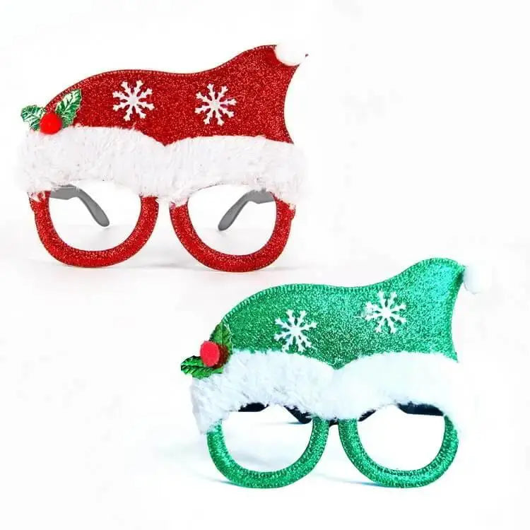 Christmas Glasses Frames Glitter Costume Eyeglasses 3