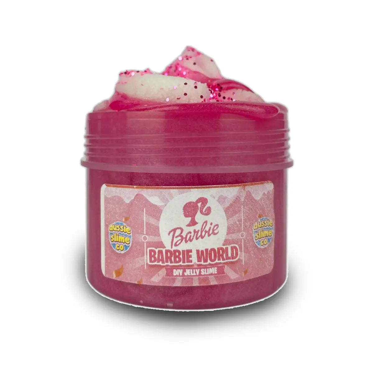 Barbie putty slime with glitter ring sales