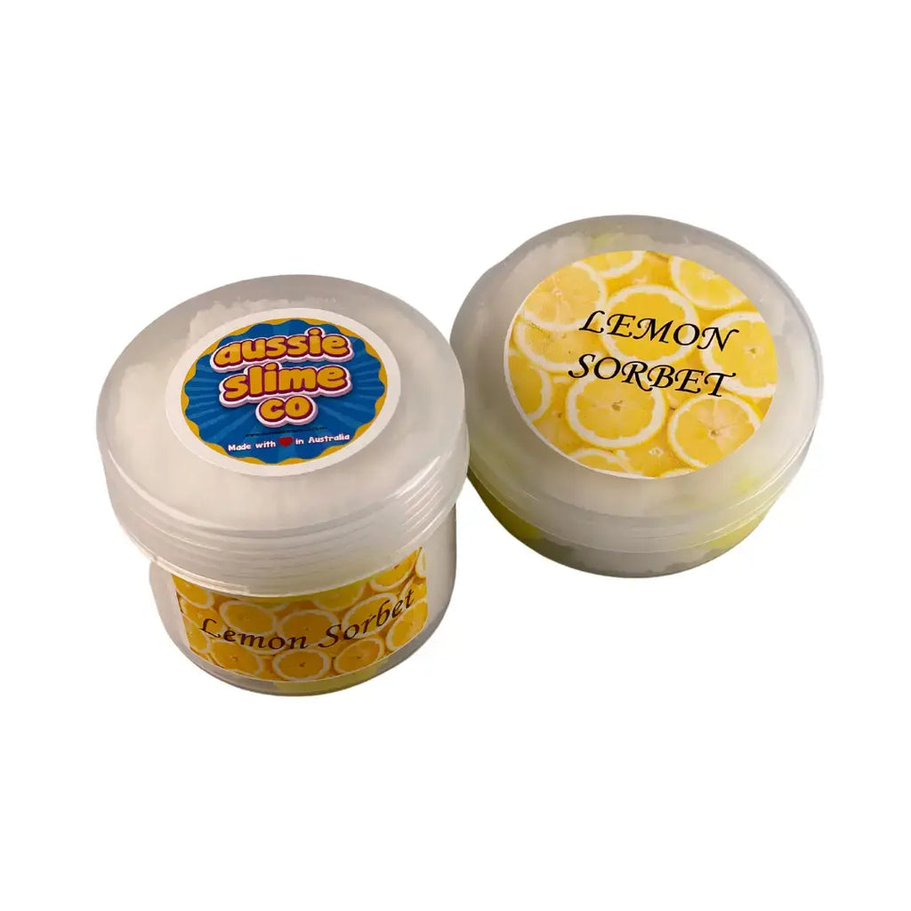 Lemon Sorbet Non Sticky Cloud Slime 4oz & 6 oz