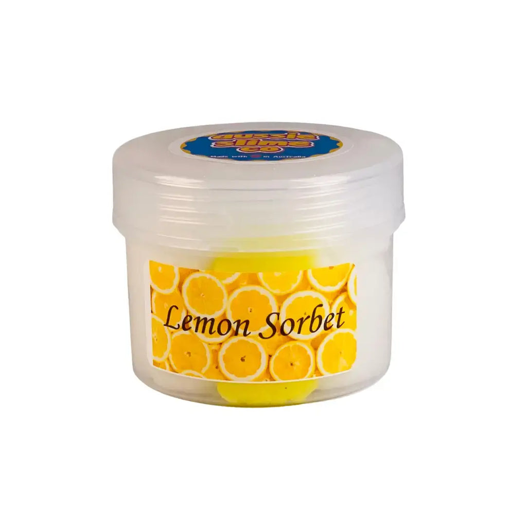 Lemon Sorbet Non Sticky Cloud Slime 6ox box Side