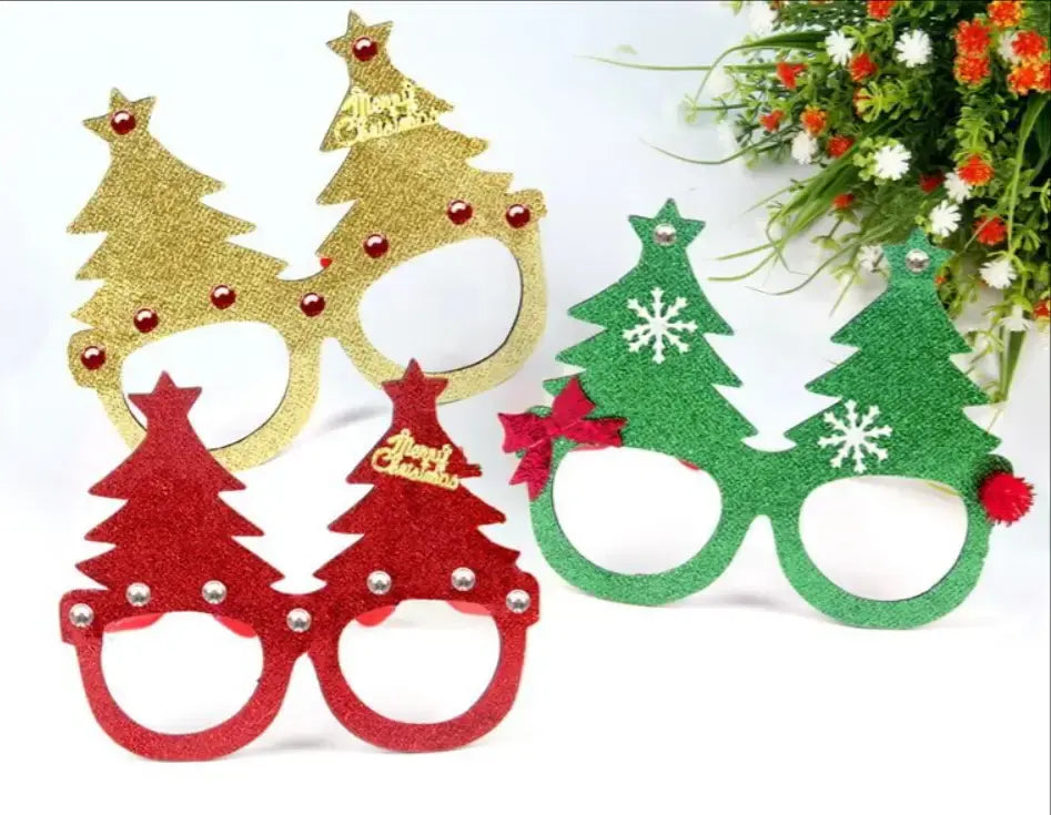 Christmas Glasses Frames Glitter Costume Eyeglasses 8