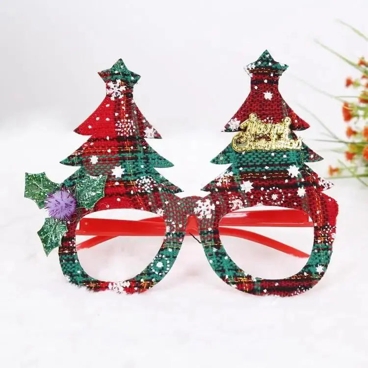 Christmas Glasses Frames Glitter Costume Eyeglasses 9