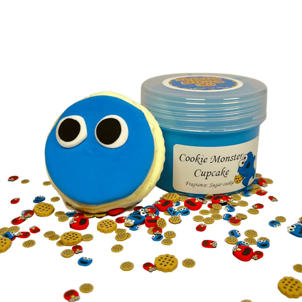 Cookie Monster Cupcake DIY Butter Slime 4