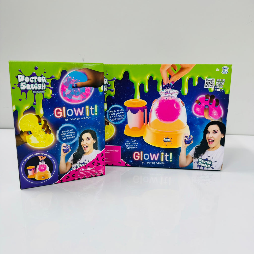 Doctor Squish Squishy Maker Glow Edition with Refill Kit Bundle