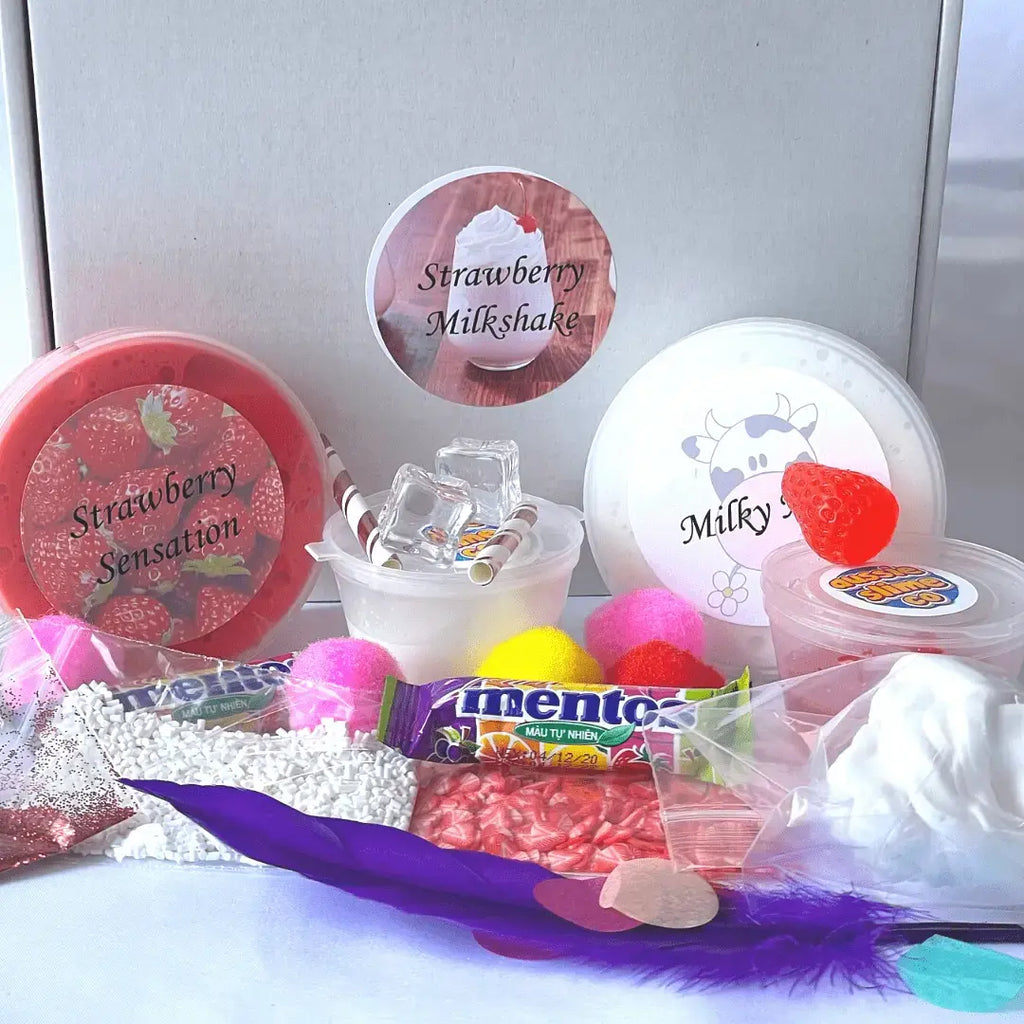 Strawberry Milkshake Slime Gift kit