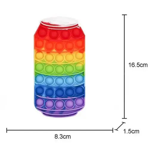pop it fidget toy rainbow sizes