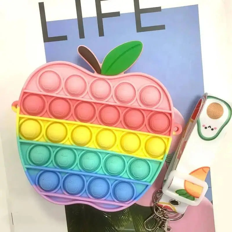 Fidget Toys Pops Apple Shoulder Bag