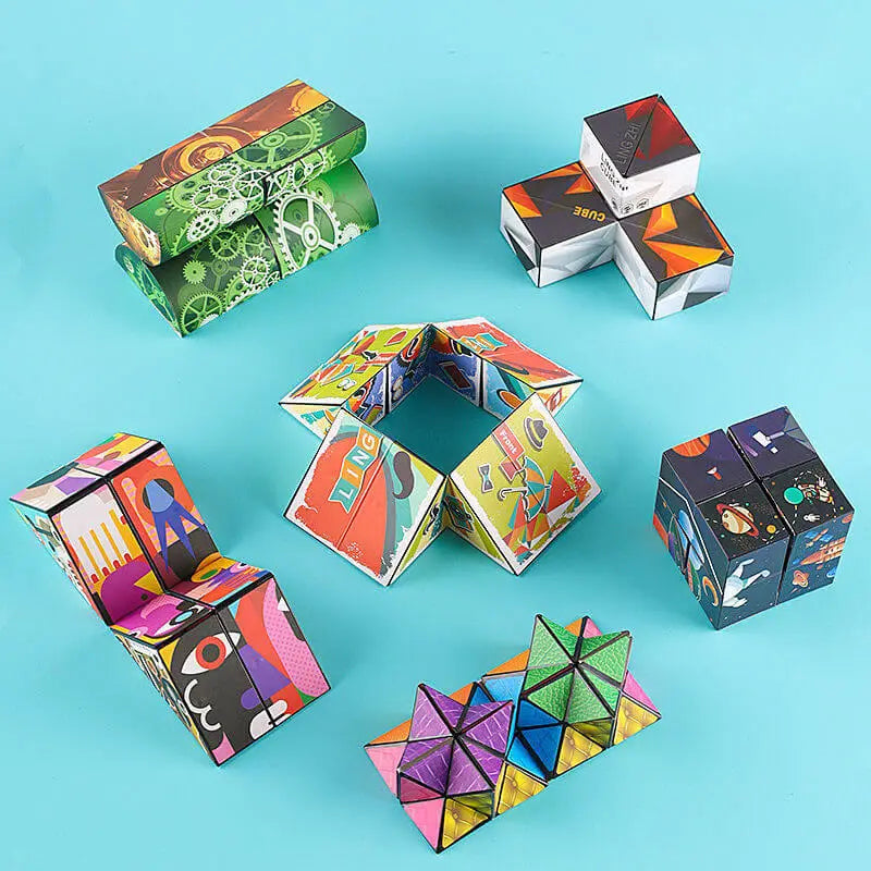 Infinity Cube Different Shape Infinity Cube 3D Changeable Shape Shifting Puzzle | Aussie Slimes Co.