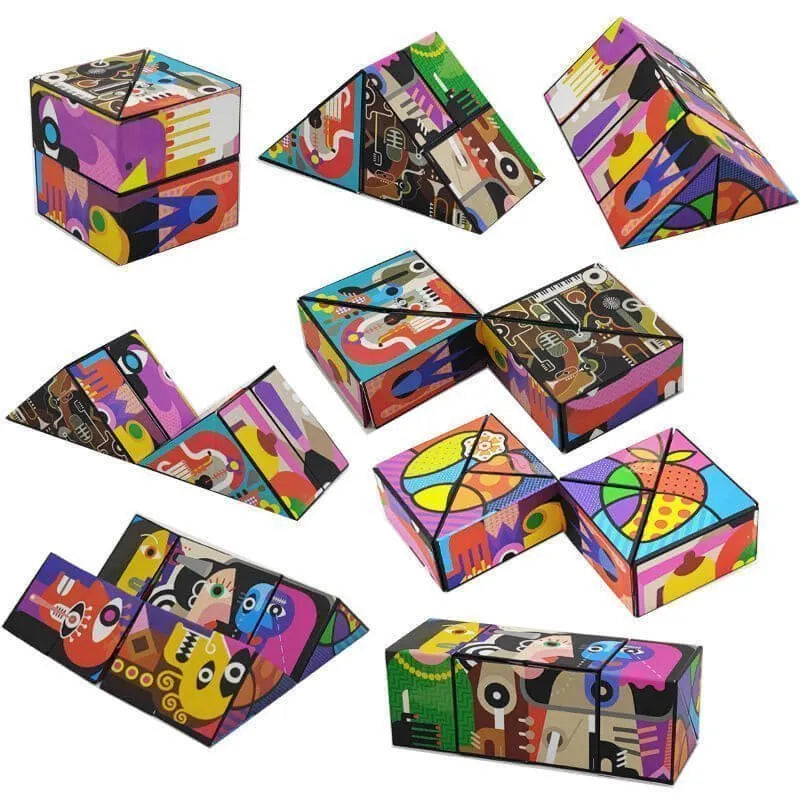 Infinity Cube Different Shape Infinity Cube 3D Changeable Shape Shifting Puzzle | Aussie Slimes Co.