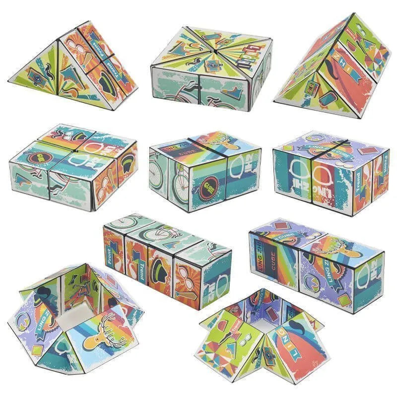 Infinity Cube Different Shape Infinity Cube 3D Changeable Shape Shifting Puzzle | Aussie Slimes Co.
